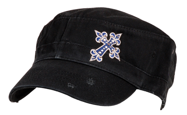 Cap - Cross Black (Flat Top)