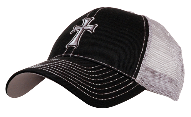 Cap - Cross Black Mesh