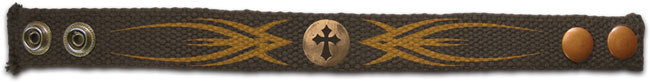 Faith Gear Canvas Bracelet - Tribal Cross