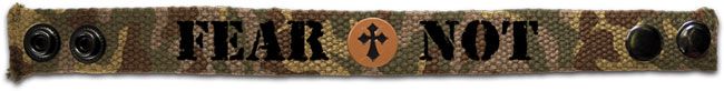 Faith Gear Canvas Bracelet - Fear Not Camo