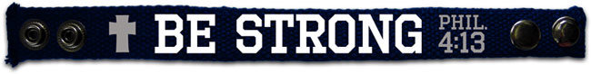 Faith Gear Canvas Bracelet - Be Strong