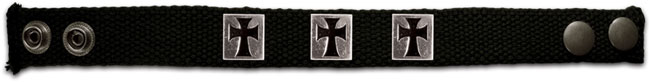 Faith Gear Canvas Bracelet - 3 Crosses