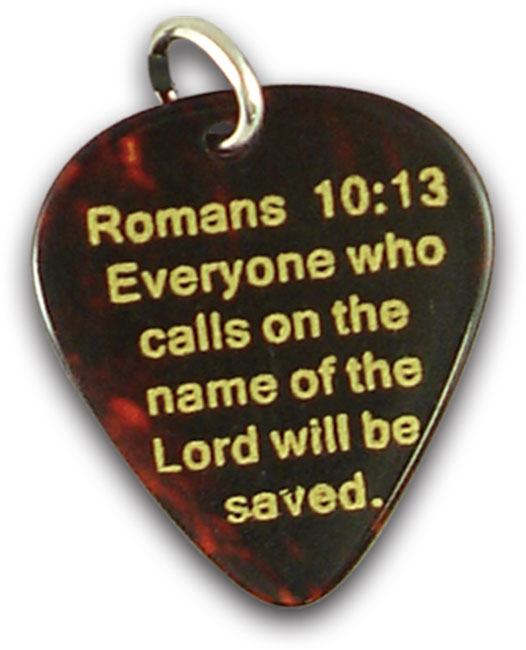 Guitar Pick Necklace - Pick Jesus Brown