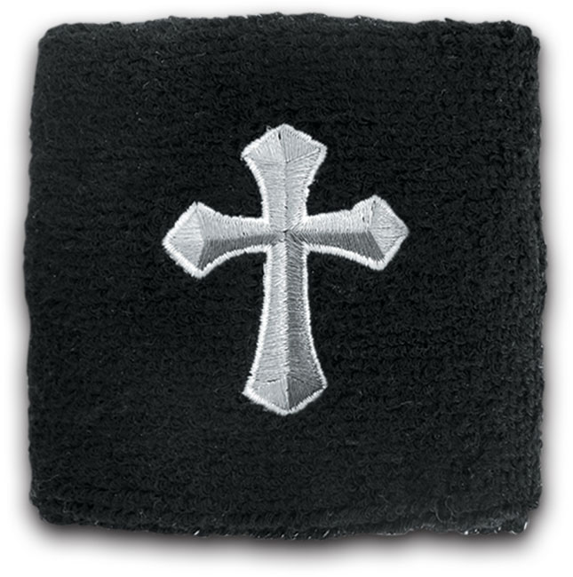 4 Pack Wristband Black Cross