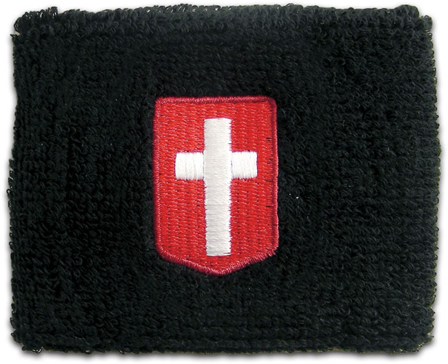 4 Pack Wristband Soldier Cross Black