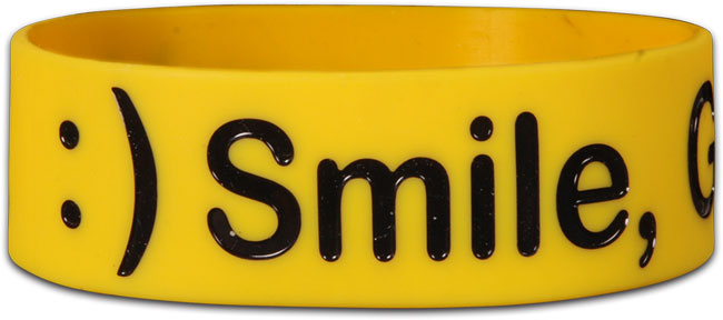 Wide Silicone Bracelet - Smile